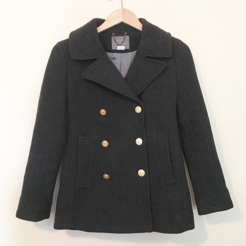 J. Crew Majesty Peacoat Stadium Cloth by Nello Gori 4P